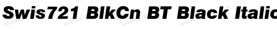 Swis721 BlkCn BT Black Italic字体转换